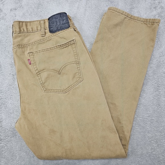Levi's Other - Levi's 514 Straight Fit Jeans Men's 38x31* Khaki Tan Cotton Twill Pants Mid Rise